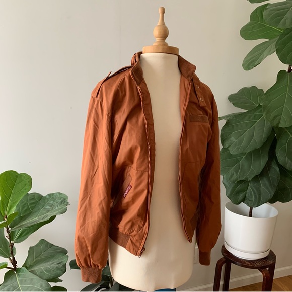 Vintage Jackets & Blazers - Vintage 1990s Cognac Bomber Jacket | Lightweight & Effortlessly Chic